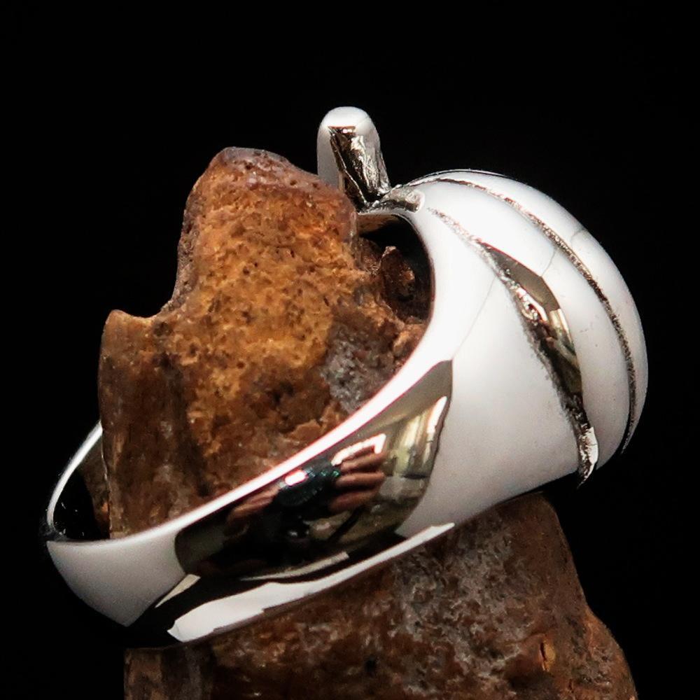 Excellent crafted Halloween Men's Sterling Silver Pumpkin Ring