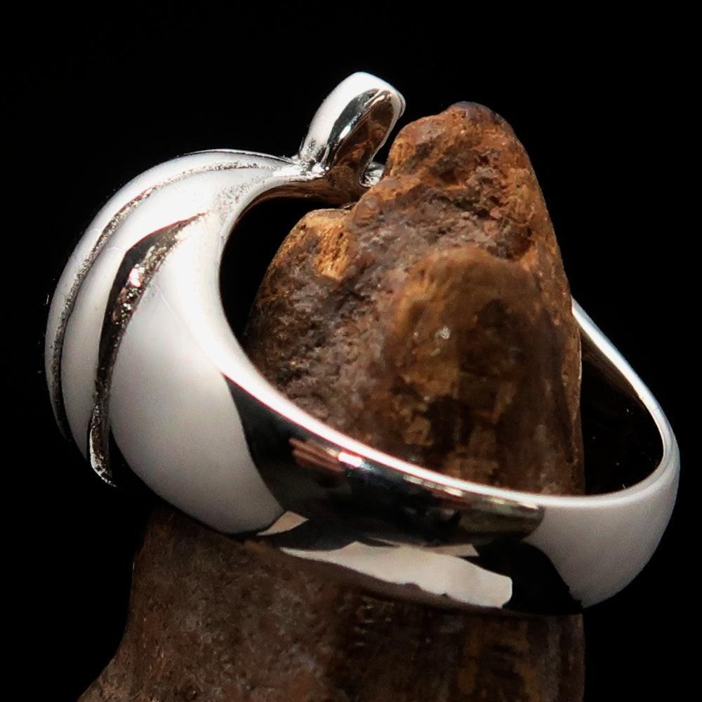Excellent crafted Halloween Men's Sterling Silver Pumpkin Ring
